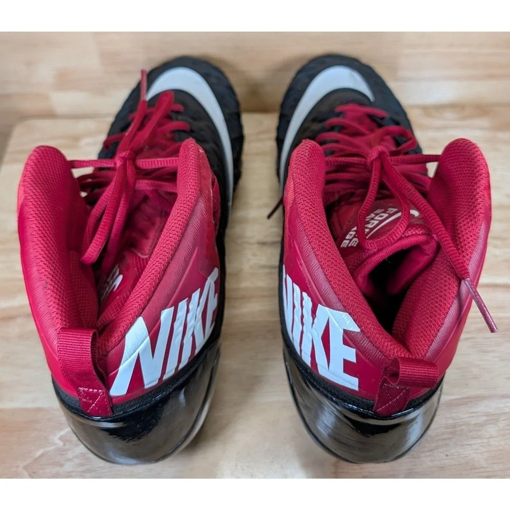 Nike Alpha Menace Elite 2 Football Cleats‎ Black Red Size 14.5 AJ6605-010